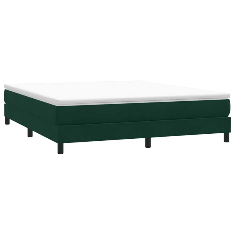 Łóżko typu Box Spring bez materaca Ciemnozielone 180x220 cm