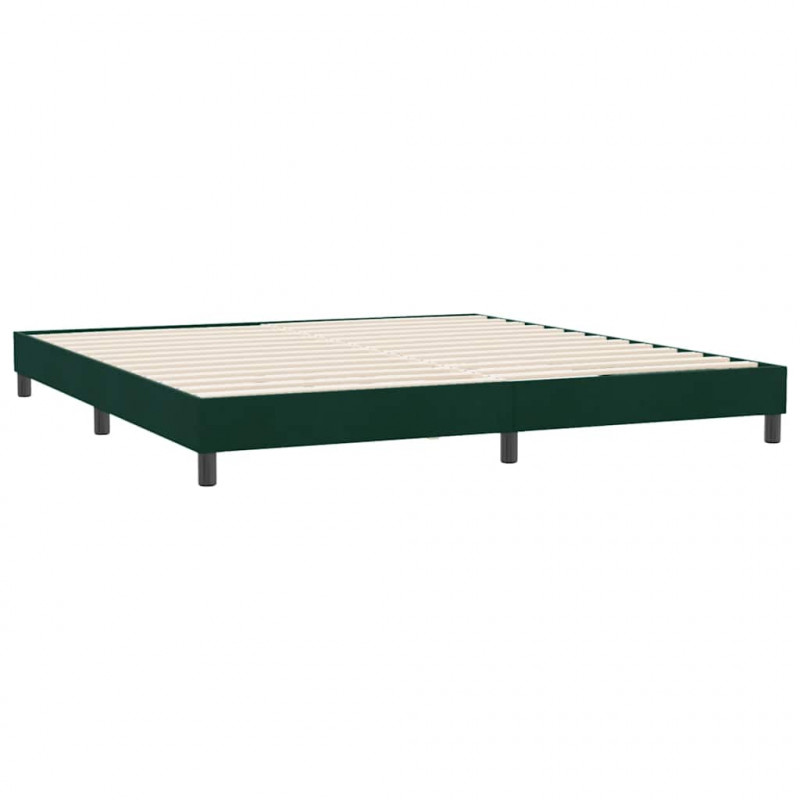 Łóżko typu Box Spring bez materaca Ciemnozielone 180x220 cm