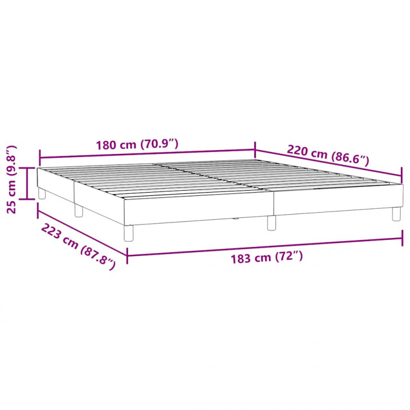Łóżko typu Box Spring bez materaca Ciemnozielone 180x220 cm