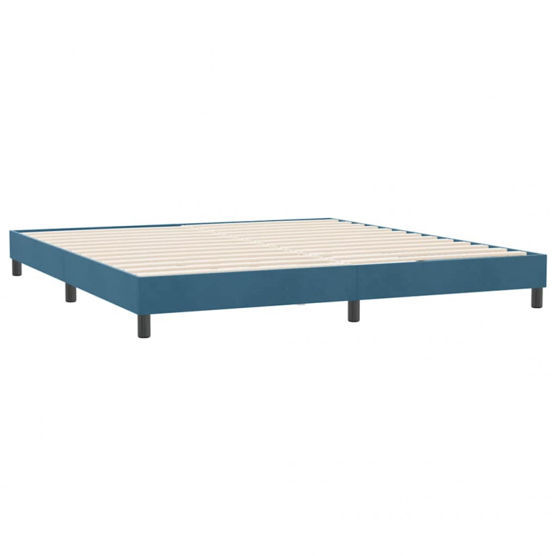 Łóżko typu Box Spring bez materaca Ciemnoniebieskie 180x220 cm