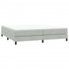 Łóżko Box Spring bez materaca Jasnoszary 200x220 cm Aksamit