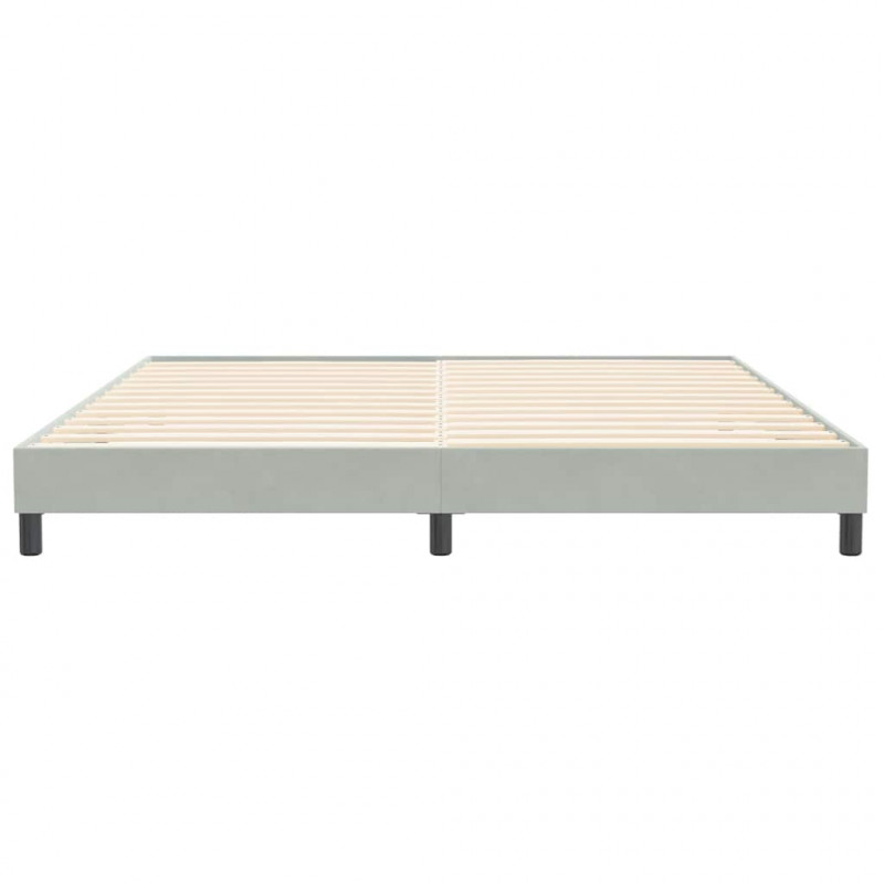 Łóżko Box Spring bez materaca Jasnoszary 200x220 cm Aksamit