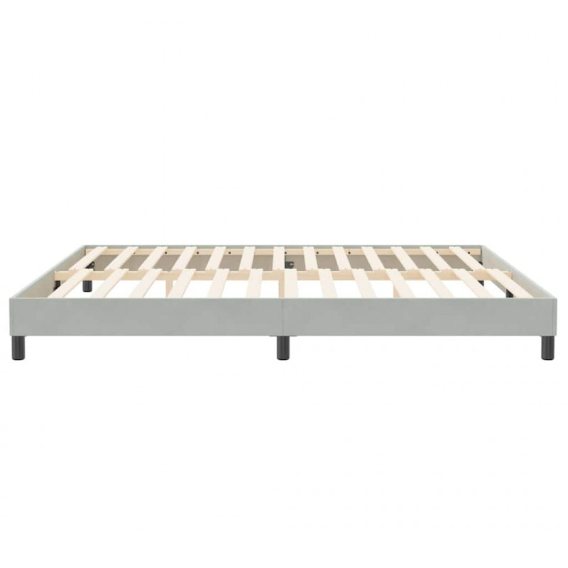 Łóżko Box Spring bez materaca Jasnoszary 200x220 cm Aksamit