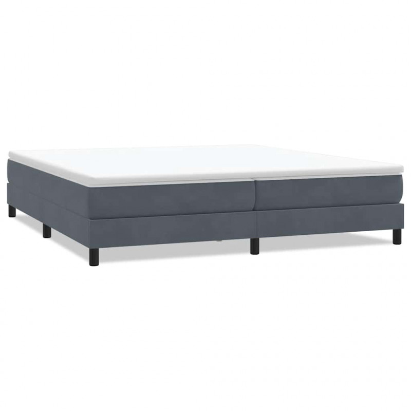 Łóżko typu Box Spring bez materaca Ciemnoszary 200x220 cm