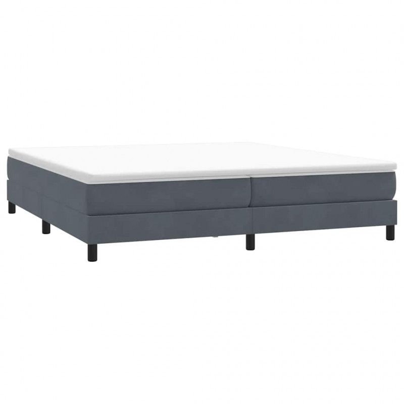 Łóżko typu Box Spring bez materaca Ciemnoszary 200x220 cm