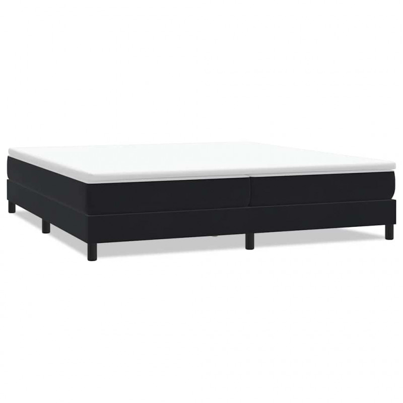 Łóżko Box Spring bez materaca Czarne 200x220 cm Aksamit