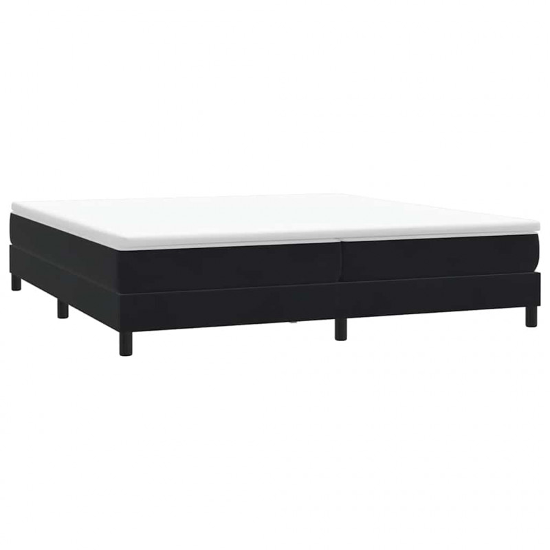 Łóżko Box Spring bez materaca Czarne 200x220 cm Aksamit