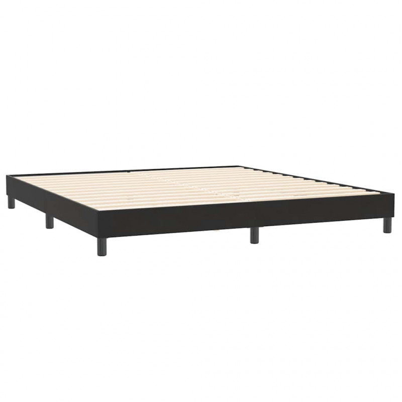 Łóżko Box Spring bez materaca Czarne 200x220 cm Aksamit