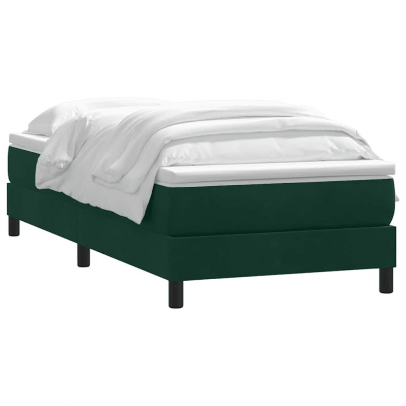 Łóżko typu Box Spring bez materaca Ciemnozielone 200x220 cm