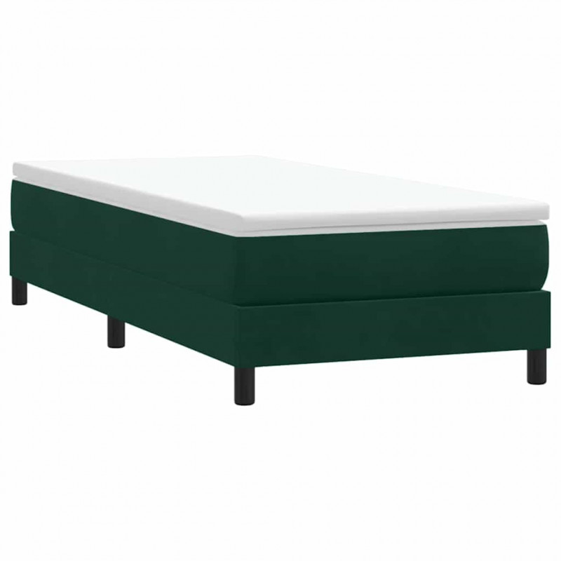 Łóżko typu Box Spring bez materaca Ciemnozielone 200x220 cm