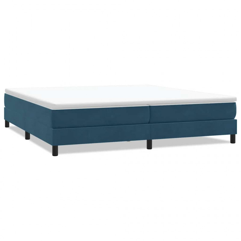 Łóżko typu Box Spring bez materaca Ciemnoniebieskie 200x220 cm