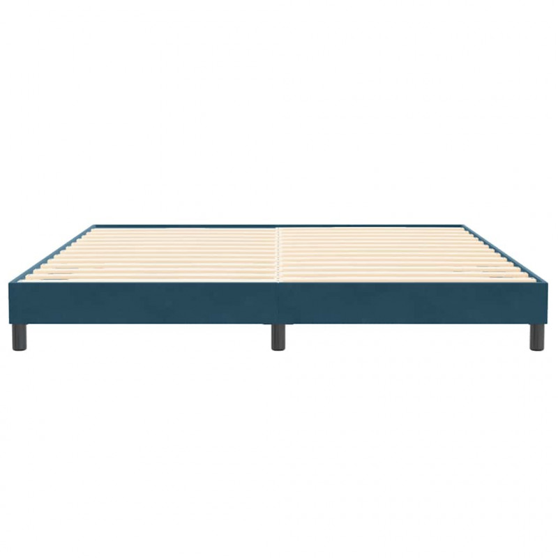 Łóżko typu Box Spring bez materaca Ciemnoniebieskie 200x220 cm