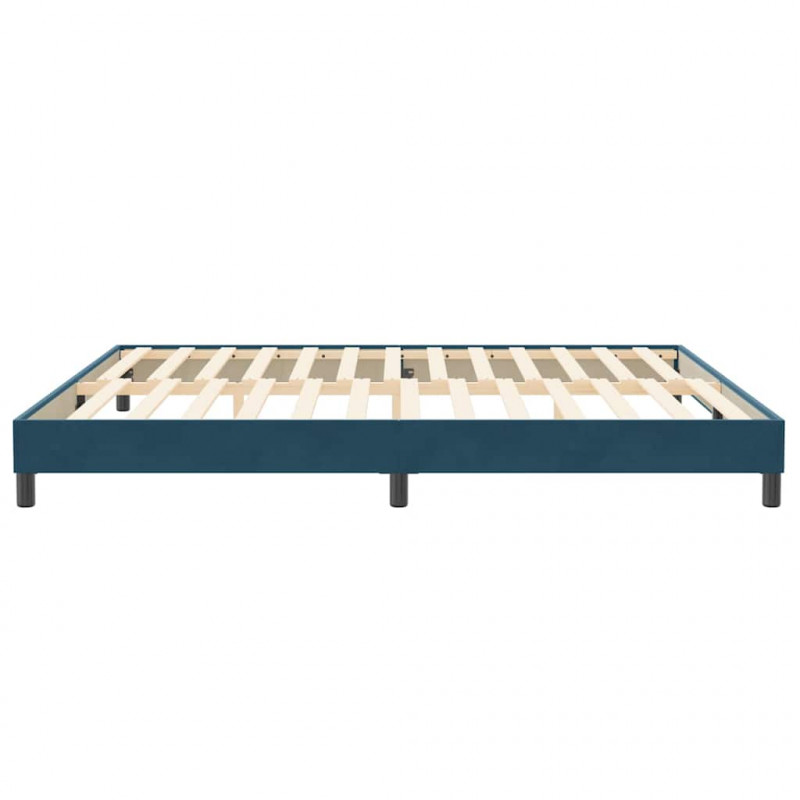 Łóżko typu Box Spring bez materaca Ciemnoniebieskie 200x220 cm