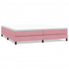 Łóżko Box Spring bez materaca Różowe 200x220 cm Aksamit