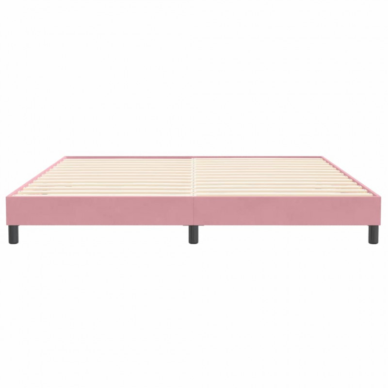 Łóżko Box Spring bez materaca Różowe 200x220 cm Aksamit