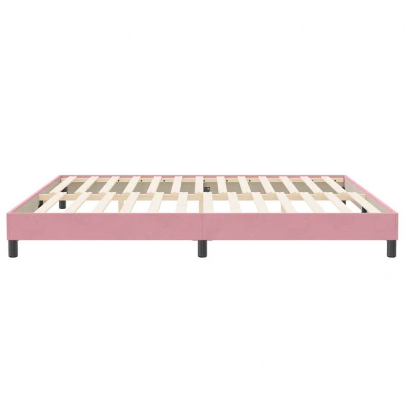 Łóżko Box Spring bez materaca Różowe 200x220 cm Aksamit