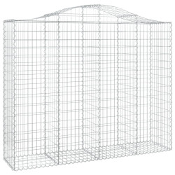 Kosze gabionowe, 3 szt, 200x50x160/180 cm, galwanizowane żelazo