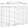 Kosze gabionowe, 3 szt, 200x50x160/180 cm, galwanizowane żelazo