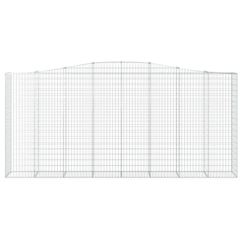 Kosze gabionowe, 2 szt, 400x50x180/200cm, galwanizowane żelazo