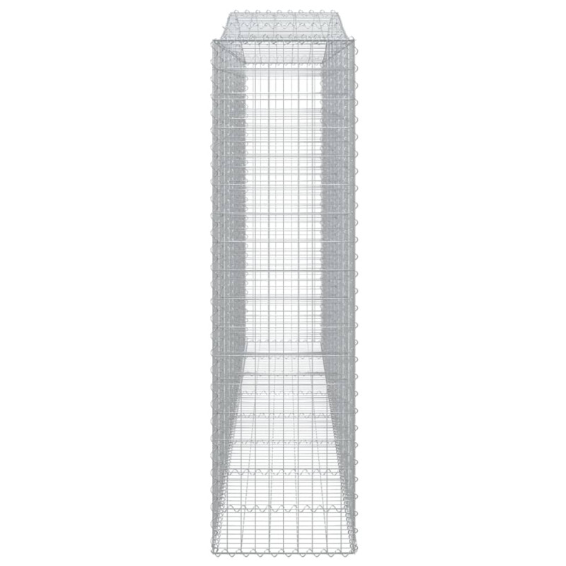 Kosze gabionowe, 2 szt, 400x50x180/200cm, galwanizowane żelazo