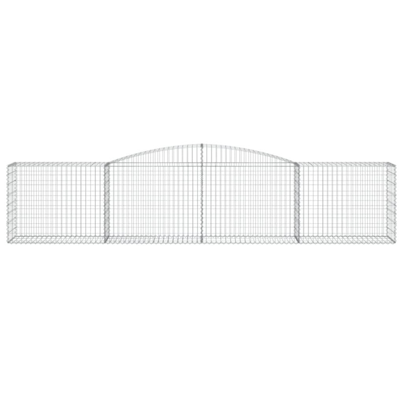 Kosze gabionowe, 5 szt, 400x50x80/100 cm, galwanizowane żelazo