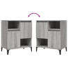 Komody, 3 szt., szary dąb sonoma, 60x35x70 cm