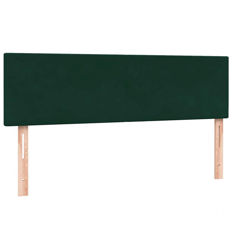 Łóżko kontynentalne z materacem, ciemnozielone, 160x210 cm