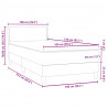 Łóżko kontynentalne z materacem, zielone, aksamit, 100x210 cm