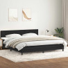 Łóżko typu Box Spring z materacem Czarny 180x220 cm Aksamit