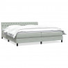 Łóżko typu Box Spring z materacem Jasnoszary 180x220 cm Aksamit