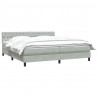 Łóżko typu Box Spring z materacem Jasnoszary 180x220 cm Aksamit