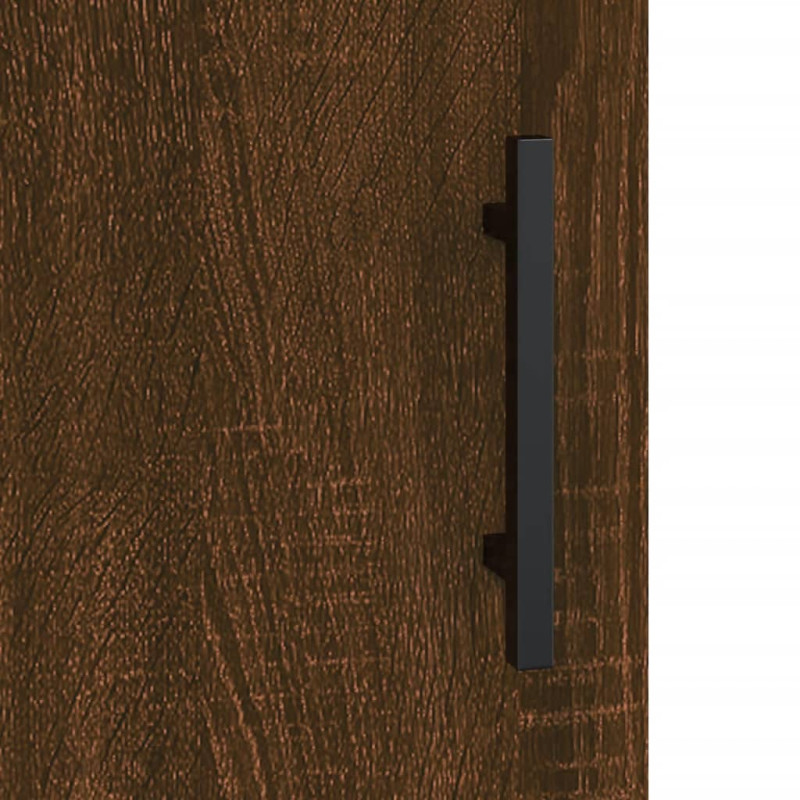 Witrynka, brązowy dąb, 69,5x34x180 cm, materiał drewnopochodny
