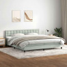 Łóżko typu Box Spring z materacem Jasnoszary 180x220 cm Aksamit