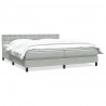 Łóżko typu Box Spring z materacem Jasnoszary 180x220 cm Aksamit
