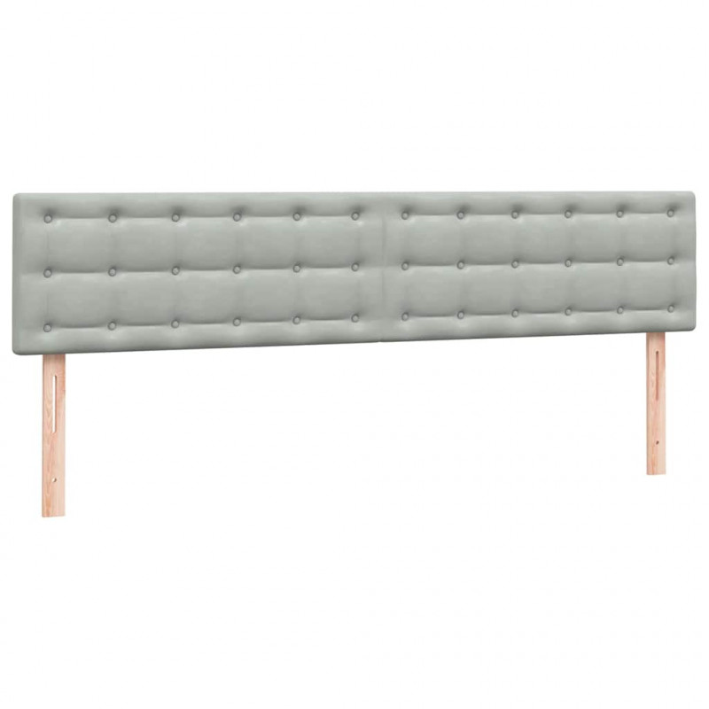 Łóżko typu Box Spring z materacem Jasnoszary 180x220 cm Aksamit
