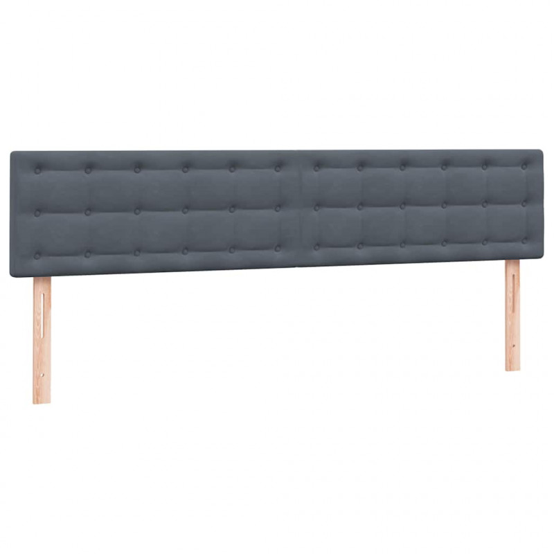 Łóżko typu Box Spring z materacem Ciemnoszary 180x220cm Aksamit
