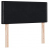 Łóżko kontynentalne z materacem i LED, czarne, 80x220 cm