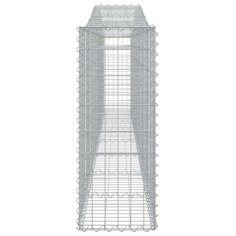 Kosze gabionowe, 10 szt, 400x30x80/100 cm, galwanizowane żelazo