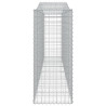 Kosze gabionowe, 5 szt, 400x50x120/140 cm, galwanizowane żelazo