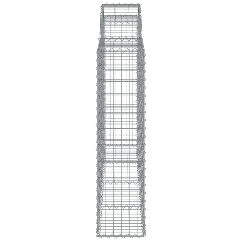 Kosze gabionowe, 2 szt, 200x30x120/140 cm, galwanizowane żelazo