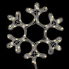 Ozdobne śnieżynki z ciepłym białym światłem LED 2 szt. 27x27 cm