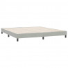 Łóżko kontynentalne z materacem i LED, jasnoszare, 180x210cm, aksamit