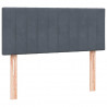 Łóżko kontynentalne z materacem i LED, jasnoszare, 120x220cm, aksamit