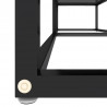 Szafka pod TV, czarna, 140x40x40,5 cm, szkło hartowane