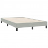 Łóżko kontynentalne z materacem i LED, jasnoszare, 120x220cm, aksamit