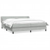Łóżko typu Box Spring z materacami Jasnoszary 180x210 cm