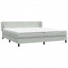 Łóżko typu Box Spring z materacami Jasnoszary 180x210 cm