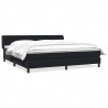 Łóżko typu Box Spring z materacami Czarny 180x210 cm Aksamit