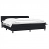 Łóżko typu Box Spring z materacami Czarny 180x210 cm Aksamit