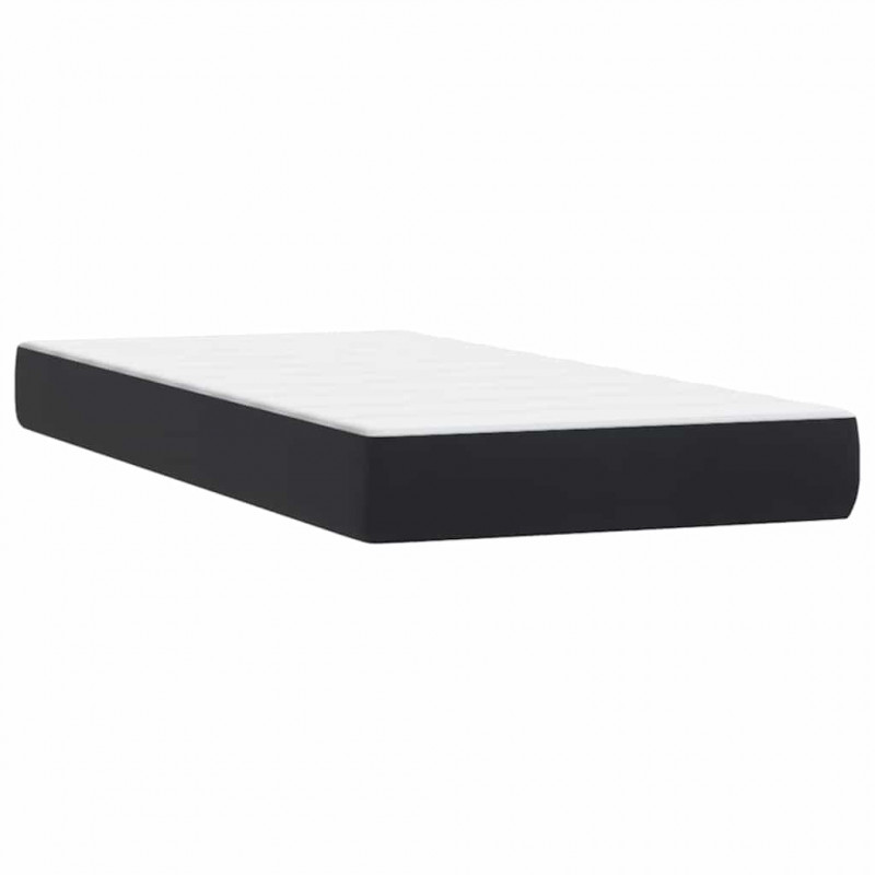 Łóżko typu Box Spring z materacami Czarny 180x210 cm Aksamit
